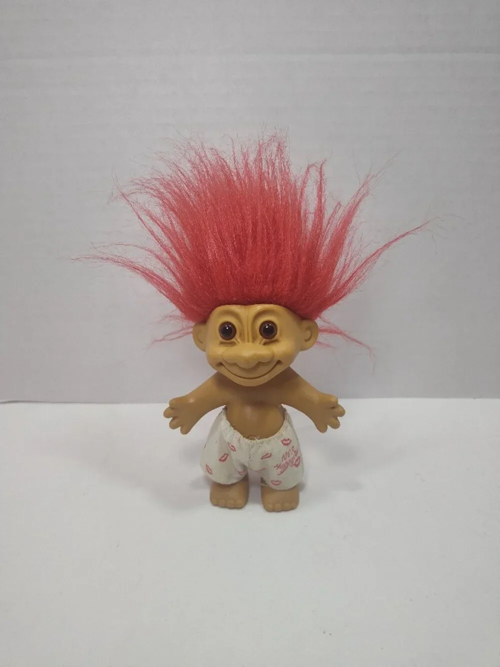 Vtg Russ Troll Doll Pink Hair 100% Huggable Shorts 5